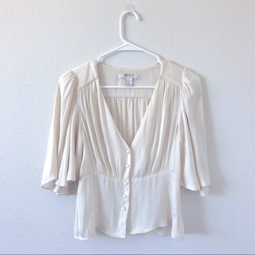 Beige Satin Blouse